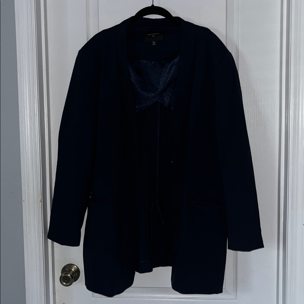 Banana Republic Ponte Navy Blazer